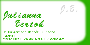 julianna bertok business card